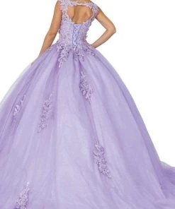 Dancing Queen - 1597 Beaded Floral Lace Applique Tulle Ballgown