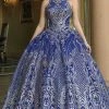 Dancing Queen - 1626 Halter Neck Striking Detailed Ballgown 2 Dancing Queen - 1626 Halter Neck Striking Detailed Ballgown