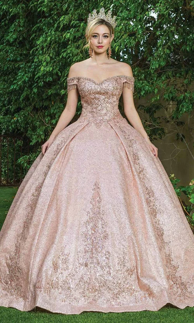 Dancing Queen - 1654 Bow Back Shimmering Ballgown 3 Dancing Queen - 1654 Bow Back Shimmering Ballgown
