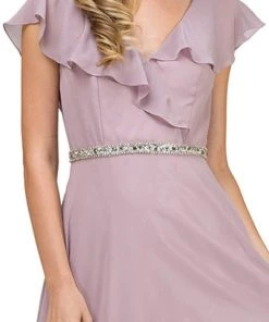 Dancing Queen - 2072 Butterfly Sleeve Wrap Evening Gown