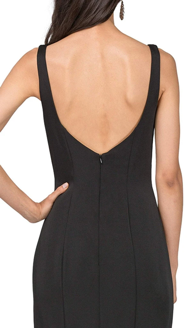 Dancing Queen - 2186 Sleeveless Plunging Neckline Trumpet Dress 6 Dancing Queen - 2186 Sleeveless Plunging Neckline Trumpet Dress