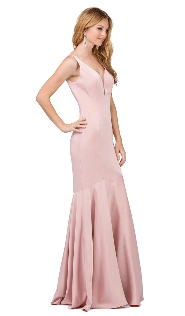 Dancing Queen - 2186 Sleeveless Plunging Neckline Trumpet Dress 10 Dancing Queen - 2186 Sleeveless Plunging Neckline Trumpet Dress