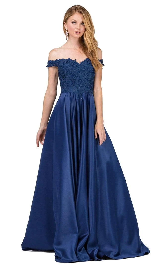 Dancing Queen - 2355 Embroidered Off Shoulder A-Line Prom Gown 3 Dancing Queen - 2355 Embroidered Off Shoulder A-Line Prom Gown