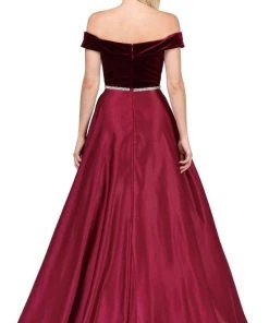 Dancing Queen - 2478 Embellished Off-Shoulder Homecoming Ballgown