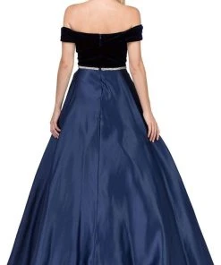 Dancing Queen - 2478 Embellished Off-Shoulder Homecoming Ballgown
