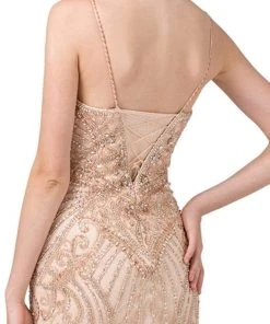 Dancing Queen - 2523 Bead-Adorned Plunging Sweetheart Trumpet Gown