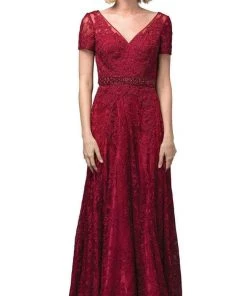 Dancing Queen 2769A - Short Sleeve A-Line Dress