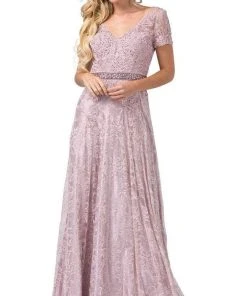 Dancing Queen 2769A - Short Sleeve A-Line Dress