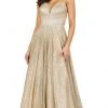 Dancing Queen 2804 - Shimmering Strapless Sweetheart Prom Dress
