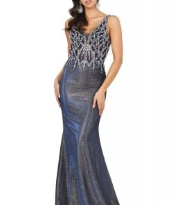 Dancing Queen - 2941 Embellished Bodice V Back Mermaid Prom Gown