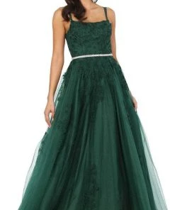 Dancing Queen 2942 - Embellished Sleeveless Straight Across Evening Dress