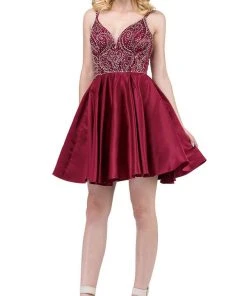 Dancing Queen - 3039 Beaded Sweetheart A-Line Homecoming Dress