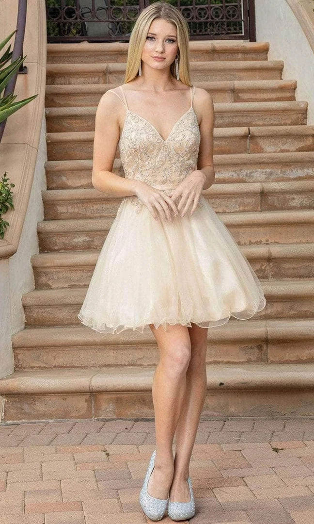 Dancing Queen 3315 - Dual Straps Embellished Cocktail Dress 7 Dancing Queen 3315 - Dual Straps Embellished Cocktail Dress