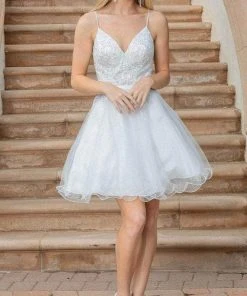 Dancing Queen 3315 - Dual Straps Embellished Cocktail Dress 9 Dancing Queen 3315 - Dual Straps Embellished Cocktail Dress