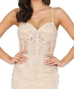 Dancing Queen - 4045 Illusion Corset Jewel-Strewn Mermaid Gown