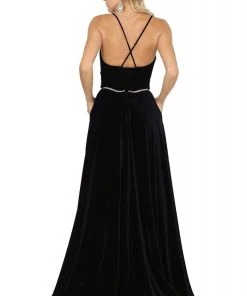 Dancing Queen - 4084 Sleeveless Corset Back A-Line Prom Dress