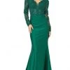 Dancing Queen - 4124 Scallop Embroidered Evening Gown