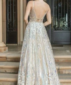 Dancing Queen - 4216 Embellished A-Line Evening Dress