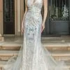 Dancing Queen 4220 - Embroidered Sleeveless Deep V-neckline Prom Dress 1 Dancing Queen 4220 - Embroidered Sleeveless Deep V-neckline Prom Dress