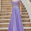 Dancing Queen - 4238 Off Shoulder A-Line Evening Dress