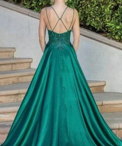 Dancing Queen 4247 - Embroidered Scoop Neck Long Dress 5 Dancing Queen 4247 - Embroidered Scoop Neck Long Dress