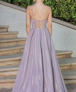 Dancing Queen 4259 - Faux Wrap Sleeveless Evening Dress