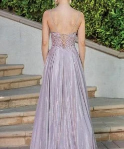 Dancing Queen 4261 - Embroidered V-neck Prom Dress