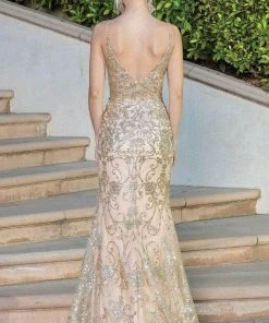 Dancing Queen 4267 - Sleeveless V Back Evening Gown