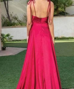 Dancing Queen 4285 - Cowl Neck A-Line Prom Dress