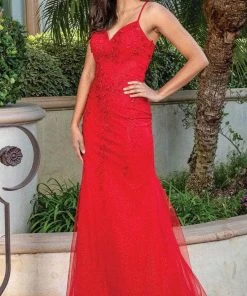 Dancing Queen 4308 - Sleeveless V-Neck Long Dress