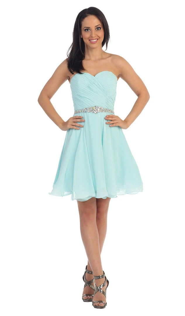 Dancing Queen - 9115 Surplice Sweetheart Bodice Chiffon Prom Dress 6 Dancing Queen - 9115 Surplice Sweetheart Bodice Chiffon Prom Dress
