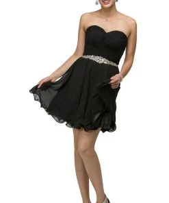 Dancing Queen - 9115 Surplice Sweetheart Bodice Chiffon Prom Dress 19 Dancing Queen - 9115 Surplice Sweetheart Bodice Chiffon Prom Dress