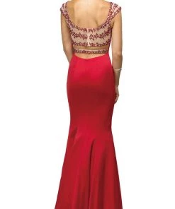Dancing Queen - 9454 Sweetheart Sheer Back Mermaid Prom Dress