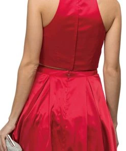 Dancing Queen - 9495 Embellished Collar Two-Piece Homecoming Dress