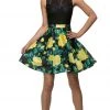 Dancing Queen - 9517 Floral Print Illusion A-Line Cocktail Dress 2 Dancing Queen - 9517 Floral Print Illusion A-Line Cocktail Dress