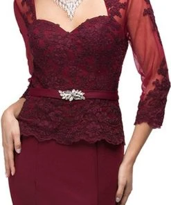 Dancing Queen - 9573 Sheer Sleeves Majestic Lacy Bodice Long Formal Dress 9 Dancing Queen - 9573 Sheer Sleeves Majestic Lacy Bodice Long Formal Dress