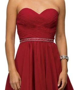 Dancing Queen - 9581 Crisscross Ruching On Sweetheart A-Line Short Party Dress