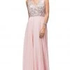 Dancing Queen - 9589 Beaded Bodice Chiffon A-line Prom Dress