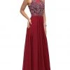 Dancing Queen - 9689 Jeweled High Illusion Long Chiffon A-Line Prom Dress 2 Dancing Queen - 9689 Jeweled High Illusion Long Chiffon A-Line Prom Dress