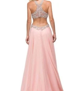 Dancing Queen - 9740 Bejeweled A-line Evening Dress