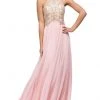 Dancing Queen - 9776 Chiffon Halter A-Line Evening Dress 1 Dancing Queen - 9776 Chiffon Halter A-Line Evening Dress