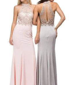 Dancing Queen - 9777 Illusion Cutout Sheath Evening Gown 13 Dancing Queen - 9777 Illusion Cutout Sheath Evening Gown