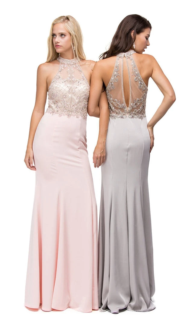 Dancing Queen - 9777 Illusion Cutout Sheath Evening Gown 8 Dancing Queen - 9777 Illusion Cutout Sheath Evening Gown