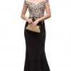 Dancing Queen - 9946 Embellished Off-Shoulder Evening Gown 2 Dancing Queen - 9946 Embellished Off-Shoulder Evening Gown