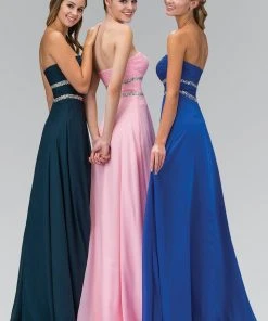 Elizabeth K - GL1017 Sweetheart Sequined Empire Waist Dress