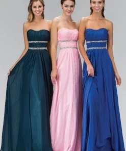 Elizabeth K - GL1017 Sweetheart Sequined Empire Waist Dress