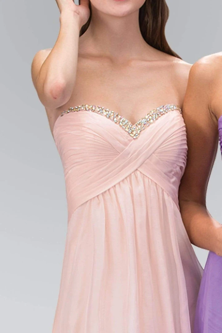 Elizabeth K - GL1116 Jewel Accented Ruched Sweetheart Dress 4 Elizabeth K - GL1116 Jewel Accented Ruched Sweetheart Dress