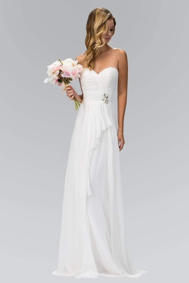 Elizabeth K - GL1125 Strapless Ruched Sweetheart Chiffon Dress 5 Elizabeth K - GL1125 Strapless Ruched Sweetheart Chiffon Dress