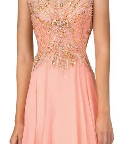 Elizabeth K - GL1305 Embellished Sleeveless Long Dress 8 Elizabeth K - GL1305 Embellished Sleeveless Long Dress