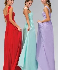 Elizabeth K - GL1386 Sleeveless Shoulder Straps Chiffon Long Dress 7 Elizabeth K - GL1386 Sleeveless Shoulder Straps Chiffon Long Dress